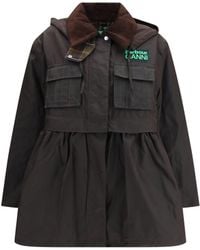 Barbour - Waxed Peplum Jacket By X Ganni - Lyst
