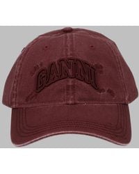 Ganni - Logo Baseball Cap Organic Cotton Hat - Lyst