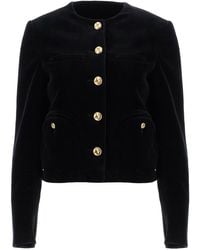 Blazé Milano - Cotton Velvet Bolero Jacket In - Lyst