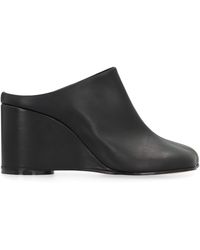MM6 by Maison Margiela - Leather Mules Calf Sandal - Lyst
