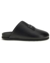 Givenchy - Black Calf Leather Bos Taurus Mules - Lyst