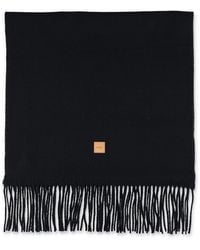 A.P.C. - Aria Wool Scarf With Logo - Lyst