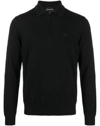 Emporio Armani - Maglia Polo Zip Beauty - Lyst
