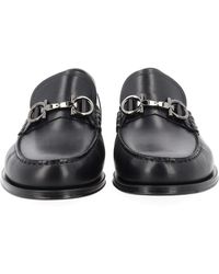 Ferragamo - Moccasin Gancini Calf Leather Loafers - Lyst