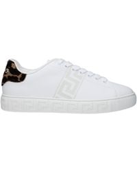 Versace - Leather Sneakers - Lyst
