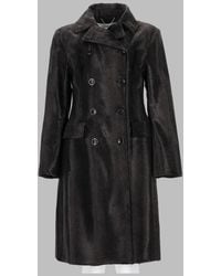 Paltò - Double-Breasted Coat Cotton Viscose Trench & Raincoats - Lyst