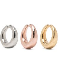 Panconesi - Curved Earrings Set Of Three - Lyst