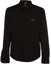 BOSS - Button-down Collar Cotton Shirt - Lyst