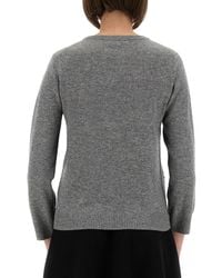 Ganni - Jacquard Cashmere Cardigan Merino Wool Jumpers - Lyst
