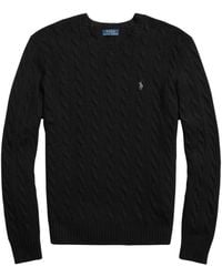 Ralph Lauren - Crew Neck Sweater With Logo - Lyst