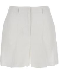 Le Plain - Linen Shorts With Belt Loops And Bermuda - Lyst