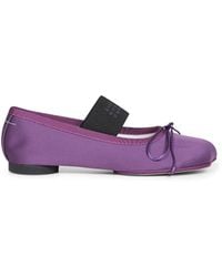 MM6 by Maison Margiela - Satin Anatomic Numeric Ballet Flats - Lyst