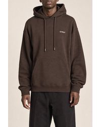 Off-White c/o Virgil Abloh - Chocolate Cotton Hoodie - Lyst