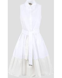 Herno - Cotton Sleeveless Dress - Lyst