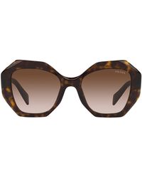 Prada - Geometric Frame Sunglasses - Lyst