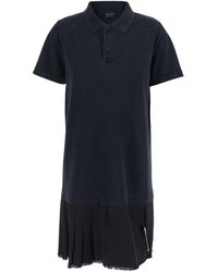 Balenciaga - Layered Dress With Polo Shirt Style Collar And Safety Pin Detail - Lyst