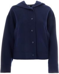 Max Mara - Hooded Wool Blend Button-Front Jacket - Lyst
