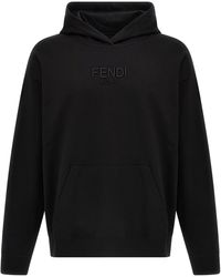 パーカー・フーディ Fendi Brushed Cotton Hoodie Sweatshirt Cotton Gray | Fendi