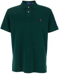 Polo Ralph Lauren - Dark Polo Shirt With Pony Detail On The Front - Lyst