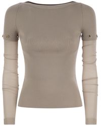 Sportmax - Alcide Boat Neck Long-Sleeved Jumper - Lyst