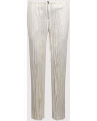 Helmut Lang - Trousers With Wrinkled Effect - Lyst