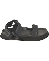 Moschino - Logo Strap Flat Sandals - Lyst