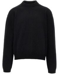 Rick Owens - Pull Col Roulé Tommy Lupetto Noir Sweater - Lyst