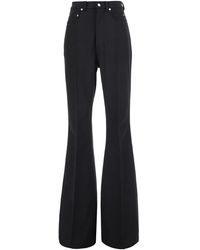 Rick Owens - Wide Leg Trousers Bolan Bootcut Cotton - Lyst