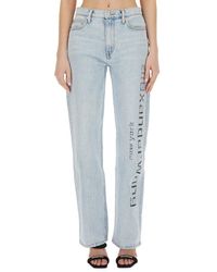 Alexander Wang - T By Alexander Wang Ez Logo Jeans And Cut-out - Lyst