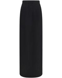 Maison Margiela - Black Wool Oves Aries Long Skirt - Lyst