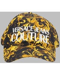 Versace Jeans Couture - Baseball Cap With Baroque Print Cotton Hat - Lyst