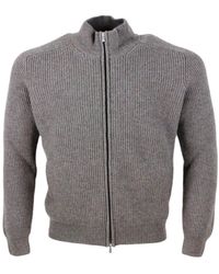 Barba Napoli - Long-Sleeved Full-Zip Sweater - Lyst
