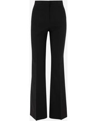 Pinko - Linen And Viscose Blend Flared Pants - Lyst