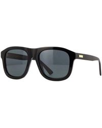 Gucci - Sunglasses Aviator Full Rim, Striated Havana Frame And With Gunmetal Mirror Lens Gg1316S003 - Lyst