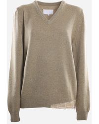 Maison Margiela - Wool And Cashmere Sweater With Contrasting Insert - Lyst