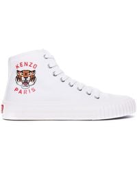 KENZO - Canvas High Top Sneakers - Lyst