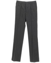Alessandra Rich - Stripe Detailed Tailored Trousers - Lyst