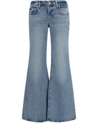 7FOR - Low-Rise Five-Pocket Jeans Cotton; Elastane - Lyst