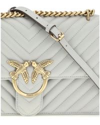Pinko - Shoulder Bag Love One Classic Pearl/Antique Calf Leather (Bos Taurus) - Lyst