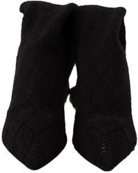 Dolce & Gabbana - Stretch Socks Knee High Booties Shoes Fabric - Lyst