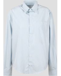 Ami Paris - Poplin Striped Shirt - Lyst