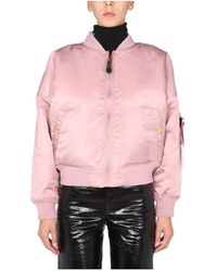alpha industries silver pink