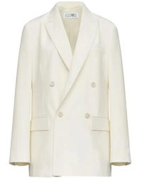 MM6 by Maison Margiela - Double-Breasted Blazer - Lyst