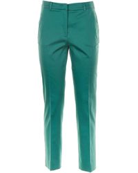 Weekend by Maxmara - High-waisted Green Trousers - Lyst