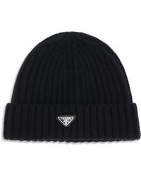 Prada - Virgin Wool Beanie Hat - Lyst