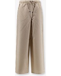 Max Mara - Mxmordine Cotton And Silk Trousers - Lyst