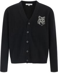 Maison Kitsuné - 'Fox Head' Cardigan - Lyst