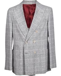 Brunello Cucinelli - Wool Double Breasted Blazer - Lyst