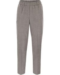 Peserico - Virgin Wool Trousers With Lurex - Lyst
