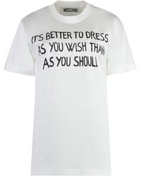 Moschino - Printed Cotton T-Shirt T-Shirts & Jerseys - Lyst